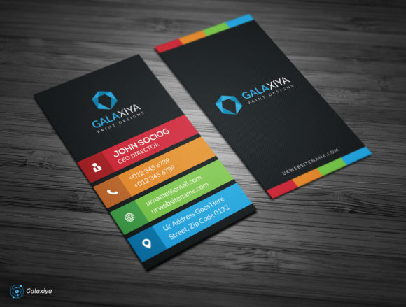 Modern Colorful Vertical Business Card: A Stylish and Versatile Option for Contemporary Professionals