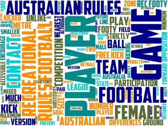 Rec Footy Wordart Background