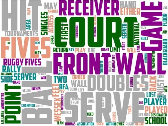 Rugby Fives Wordart Book Cover