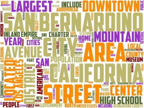 San Bernardino Wordart Crafting