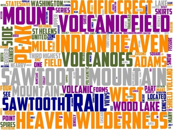 Sawtooth Mountain Wordart Sticker: A Versatile Design for Creative Expression